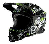 O'Neal 3SRS Attack 2.0 Moto Cross Helm MX Schwarz Neongelb MTB DH Offroad