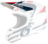 Oneal 5Series Polyacrylite Sleek Helmschirm, weiss-rot für Männer