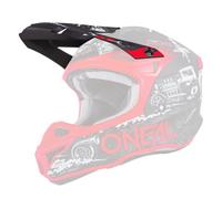 O'NEAL | Ersatzschirm Motocross-Helm | Motocross MX | Ersatzschirm für den 5SRS Helmet HR V.22 | Visor 5SRS Polyacrylite Helmet HR V.22 | Erwachsene | Schwarz Rot