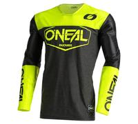 O'NEAL | Motocross-Shirt langarm | MX MTB Mountainbike | Leichtes Material, ergonomischer Slim Fit Schnitt für perfekte Passform | Mayhem Jersey Hexx V.22 | Erwachsene | Schwarz Gelb | Größe L