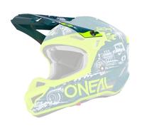 O'NEAL | Motocross-Helm-Ersatzteile | Enduro Motorrad | Ersatzschirm für 5SRS Polyacrylite Helm HR | Visor 5SRS Polyacrylite Helm HR | Erwachsene | Blau Neon-Gelb | One Size