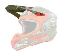O'NEAL | Motocross-Helm-Ersatzteile | Enduro Motorrad | Ersatzschirm für 5SRS Polyacrylite Helm HR | Visor 5SRS Polyacrylite Helm HR | Erwachsene | Grün Orange | One Size