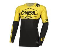 O'NEAL | Motocross-Shirt Langarm | MX MTB Mountainbike | Leichtes Material, ergonomischer Slim Fit Schnitt für perfekte Passform | Mayhem Jersey Hexx V.24 | Erwachsene | Gelb Schwarz | Größe XXL