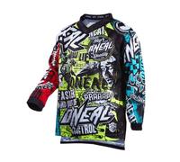 O'NEAL | Motocross-Shirt langarm | Kinder | MX MTB Mountainbike | Leichtes Material, ergonomischer Slim Fit Schnitt für perfekte Passform | Element Youth Jersey Wild V.22 | Multi | XL