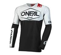 O'NEAL | Motocross-Shirt Langarm | MX Enduro DH FR Downhill Freeride | Athletische Passform, Schnell trocknend, Bündchenlose Ärmel | Mayhem Youth Jersey HEXX V.23 | Kinder | Schwarz Weiß | Größe L
