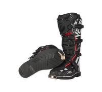 O'NEAL Motocross Stiefel TRIBUTE Boot SQUADRON V.21 I MX Enduro I Ergonomische Motorradschuhe Herren & Damen mit Metall Sohlenschutz I Schwarz/Grau I Größe 49/15