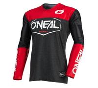 O'NEAL | Motocross-Trikot | Enduro Motorrad | Schnell trocknendes Performance-Material, Mit großer Bewegungsfreiheit, Slim Fit Schnitt | Jersey Mayhem Hexx | Erwachsene | Schwarz Rot | Größe M