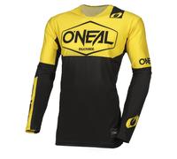 O'NEAL | Motocross-Shirt Langarm | MX MTB Mountainbike | Leichtes Material, ergonomischer Slim Fit Schnitt für perfekte Passform | Mayhem Jersey Hexx V.24 | Erwachsene | Gelb Schwarz | Größe XL