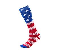 O'NEAL Unisex 0356-729 PRO MX USA SOX, Rot/Weiß/Blau, Einheitsgröße