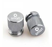 ONEMAJI 4 Stück Auto Ventilkappen für Smart 451 453 Fortwo 2009-2019, Ventilabdeckung Staub und wasserdichte Korrosionsbeständig mit Dichtung für Stabilen Reifendruck,Titanium