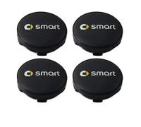 ONEMAJI 4 Stück Radnabenabdeckungen für Smart 450 451 453 Fortwo Forfour, Schutzabdeckungen Nabenkappen Felgendeckel Radzubehör Radmittenkappen Ersatzteile,D-60MM