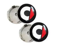 ONEMAJI 4 Stück Radnabenabdeckungen für Smart 451 Brabus Smart 453, Schutzabdeckungen Nabenkappen Felgendeckel Radzubehör Radmittenkappen Ersatzteile,C-56MM