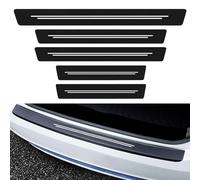 ONEMAJI 5 Stück Carbonfaser Auto Einstiegsleisten Schutz für Skoda KAROQ Baujahr 2017-2025, Auto Carbon Fiber Einstiegsleisten Türschweller