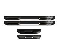 ONEMAJI Edelstahl Einstiegsleisten für Nissan Qashqai J12 2021 2022 2023 2024 2025 2026, Türschweller Schutzleisten Kratzschutz Trittleisten Auto Tuning Zubehör Set 4-TLG,Glossy Black