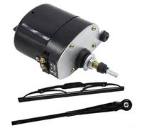Oniissy Scheibenwischermotor mit Armen und Wischerblatt, für vorne und hinten, 12 V, kompatibel mit Booten, Wohnwagen, ATVs, UTVs, robust, langlebig, Schwarz / Grün