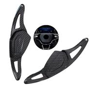 ontto ABS Auto Lenkrad Schaltwippen Schaltpaddel Schalthebel Verlängerung Passt für Skoda Octavia A8 MK4 Enyaq IV RS VRS Karoq Kodiaq 2021-2024 Paddleshift Verlängerung Aufsätze-Kohlefaser schwarz