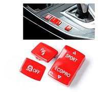 ontto Auto ESP Antischlupfschalter Sportknöpfe Radarsensor Knöpfe ersetzen Abdeckung Passt für BMW 1er 2er 3er 4er F20 F21 F22 F23 F30 F31 F34 F35 F32 F36 2012-2019 Sport Eco Drive Mode Schalter Rot