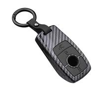 ontto Autoschlüssel Hülle Passt für Mercedes Benz A C E S G Class GLC CLE CLA GLB GLS W177 W205 W213 W222 X167 AMG Mit Schlüsselanhänger ABS Schlüsselhülle Schutzhülle Zubehör Kohlefaser Schwarz