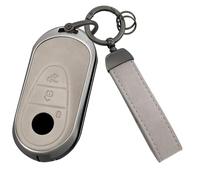 ontto Schlüsselhülle Autoschlüssel Hülle Schlüsselcover Schlüsselgehäuse Schutzhülle Passt für Mercedes C E S Klasse W206 W223 GLC X254 300 EQS V297 EQE V295 S300 S350 S400 C200 2023-2025-Grau