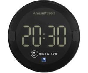 OOONO Elektronische Parkscheibe P-DISC NO2, vollautomatische Parkuhr Ø 70mm, dunkler Hintergrund