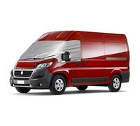 Opaltool Externe Thermo Scheibenabdeckung für F-iat Ducato 2006-2024, Luxus Silberne Frontscheibenabdeckung Winter Sommer Scheibenfrostschutz Abdeckung mit Verdunkelungsfunktion