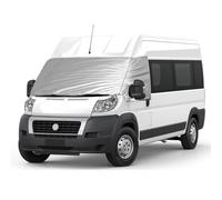 Opaltool Externe Thermo Scheibenabdeckung für FIAT Ducato 2006-2024, Luxus Silber Wrap Windschutzscheibenabdeckung, Faltbare Frontscheibenabdeckung Winter Sommer Scheibenfrostschutz Abdeckung