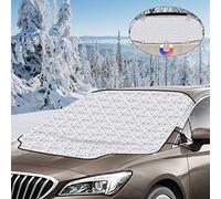 opamoo Frontscheibenabdeckung Auto, Scheibenabdeckung Magnet Fixierung Faltbare Abnehmbare Winterabdeckung, Autoscheibenabdeckung für Frost, Schnee, UV-Strahlung, Sonne -147 * 116 cm