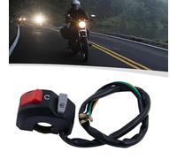 Opatiny 7/8 Zoll Motorrad-Lenkerschalter mit Ein-/Aus-Verriegelungsknopf und Momentan-Taste für Nebelscheinwerfer, Scheinwerfer und Start-Kill-Schalter, 12 V