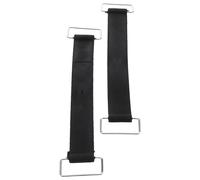 Operitacx Verstellbare Batteriehalter für Sicheres Fixieren 2 Stück aus Metall und Rutschfestem Gummi Multifunktionale Batteriebefestigung Schwarz für Auto und