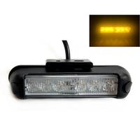 Orange LED Warnleuchte 4 Blitzmuster 12V 24V f. PKW LKW Traktor Schlepper Bagger
