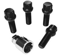 Original APT Felgenschlösser M14x1,5x35mm Kugelbund R14 Felgenschloss in schwarz