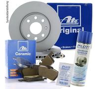 Original ATE Bremsscheiben vorne + ATE Ceramic Bremsbeläge Keramik Bremsklötze Bremsenset Bremsenkit Komplettset Vorderachse + Bremsenreiniger