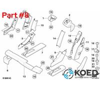 Original BMW Blende Sitzaufnahme aussen 52207171833