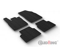 Gledring Satz Gummimatten kompatibel mit Volkswagen ID.3 2020- & Cupra Born 2021- (T Profil 4-teilig + Montage-Clips), Schwarz
