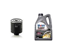 Original MANN-FILTER Ölfilter W 712/52 - Für PKW + Mobil Super 2000 X1 10W-40, 5L