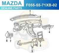 Original Mazda F055-55-71XB-02 Schwarz Armaturenbrett Uhr Lünette 1988-1991 RX-7