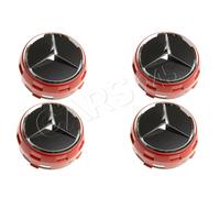 Original Mercedes AMG 75mm rot Felgendeckel Raddeckels x4 00040009003594