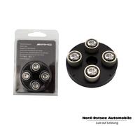 Original Mercedes-AMG Ventilzierkappen satin-silber Set 4-Teilig Mercedes-Benz