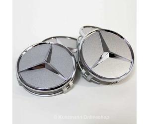 Original Mercedes-Benz Nabendeckel 75mm Radnabendeckel 4x B66470202 Titansilber