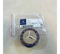 Für Mercedes Benz Alufelgen Radkappen 75mm Nabe Emblem 4st Schwar rot Chrom Logo