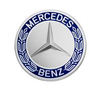 Original Mercedes-Benz Radnabenabdeckung Stern mit Lorbeerkranz Blau 71,8 mm