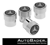 Mercedes Benz Original Set 4 Ventilzierkappen Chrom/Schwarz Neu OVP