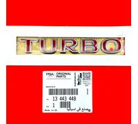 Original Opel Emblem Logo "TURBO" Rot Zafira C, Corsa E, Cascada - 13443448