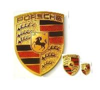 ORIGINAL Porsche Emblem Wappen Logo Aufkleber Klebeschild 6,5x5cm WAP013002