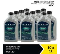 Original VW Audi Seat Skoda LL IV FE 0W-20 508.00 509.00 10x1 Liter = 10 Liter