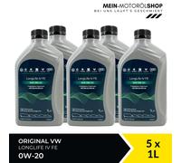 Original VW Audi Seat Skoda LL IV FE 0W-20 508.00 509.00 5x1 Liter = 5 Liter