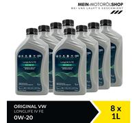 Original VW Audi Seat Skoda LL IV FE 0W-20 508.00 509.00 8x1 Liter = 8 Liter