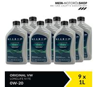 Original VW Audi Seat Skoda LL IV FE 0W-20 508.00 509.00 9x1 Liter = 9 Liter
