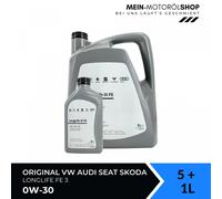 Original VW Audi Seat Skoda Longlife III FE 0W-30 Motoröl 5+1 Liter = 6 Liter