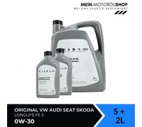 Original VW Audi Seat Skoda Longlife III FE 0W-30 Motoröl 5+2 Liter = 7 Liter